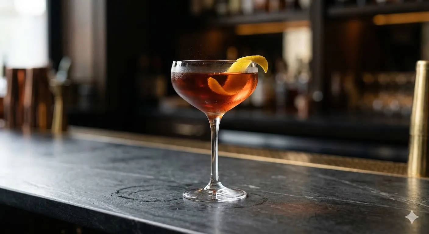 A beautiful Martinez cocktail